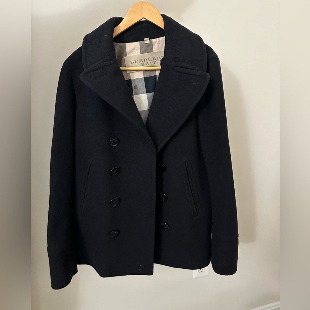 Men’s Burberry Wool Coat (Black)